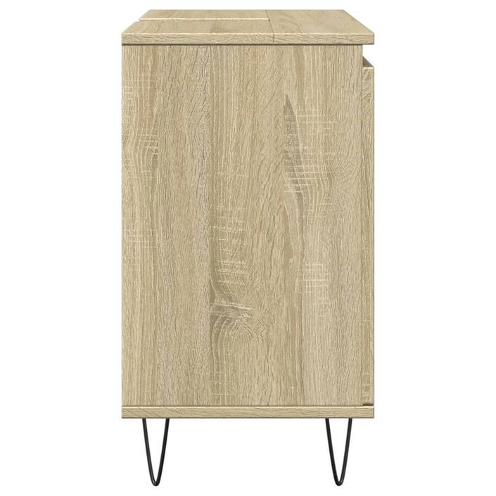 Armoire de bain chêne sonoma 58x33x60 cm bois d'ingénierie - Photo n°5