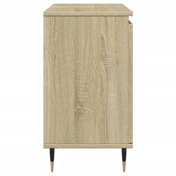 Armoire de bain chêne sonoma 58x33x60 cm bois d'ingénierie - Photo n°5