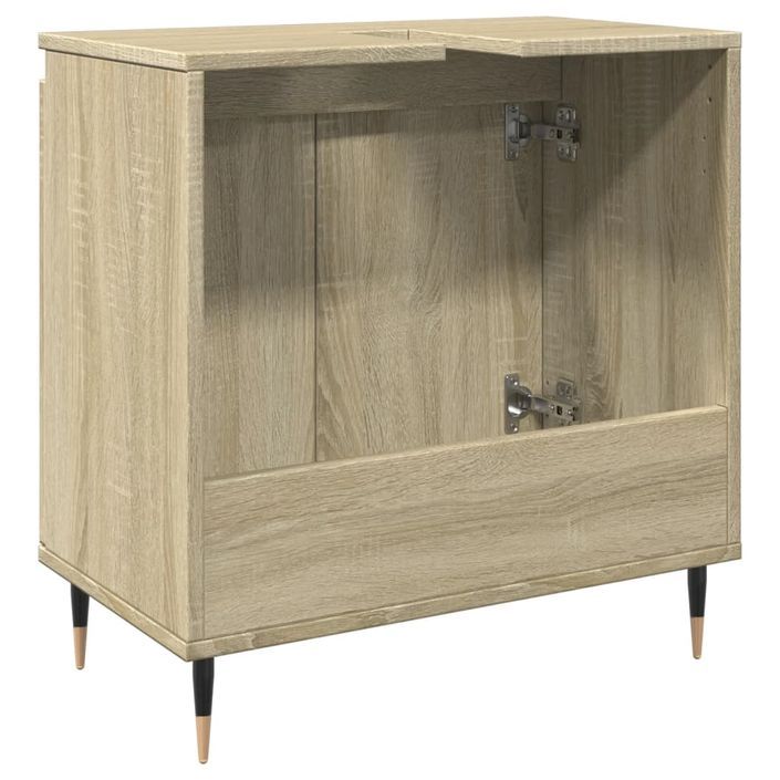 Armoire de bain chêne sonoma 58x33x60 cm bois d'ingénierie - Photo n°6