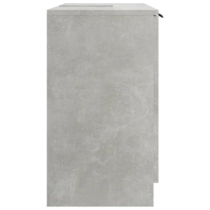 Armoire de bain Gris béton 64,5x33,5x59 cm Bois d'ingénierie - Photo n°8