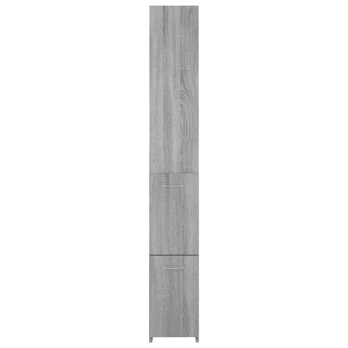 Armoire de bain sonoma gris 25x26,5x170 cm bois d'ingénierie - Photo n°5