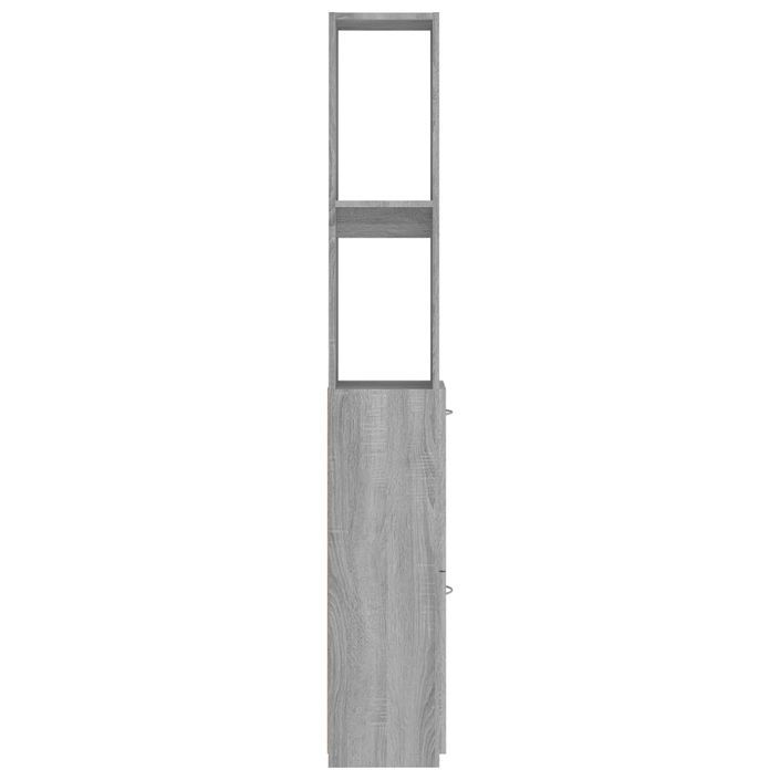 Armoire de bain sonoma gris 25x26,5x170 cm bois d'ingénierie - Photo n°6