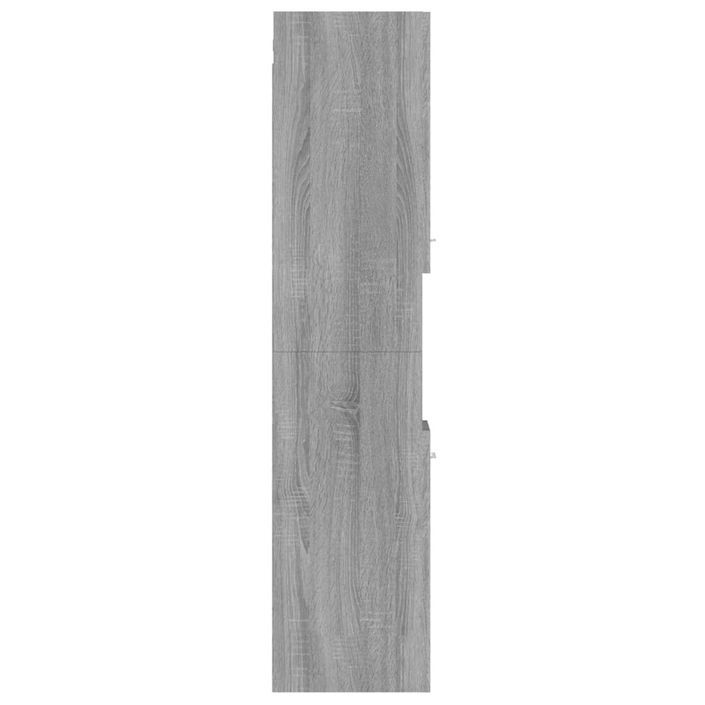 Armoire de bain Sonoma gris 30x30x130 cm Bois d'ingénierie - Photo n°8