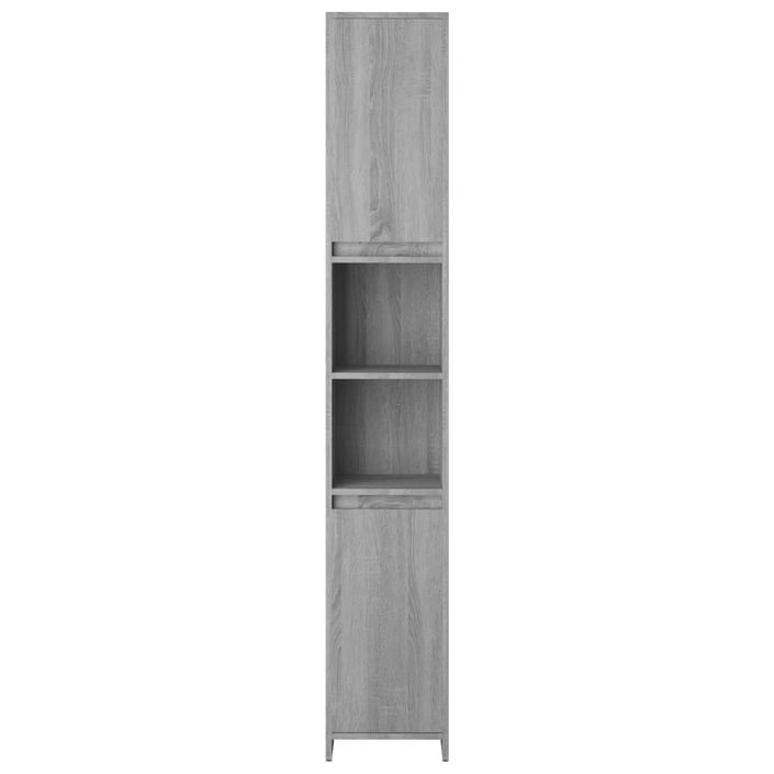 Armoire de bain Sonoma gris 30x30x183,5 cm Bois d'ingénierie - Photo n°6