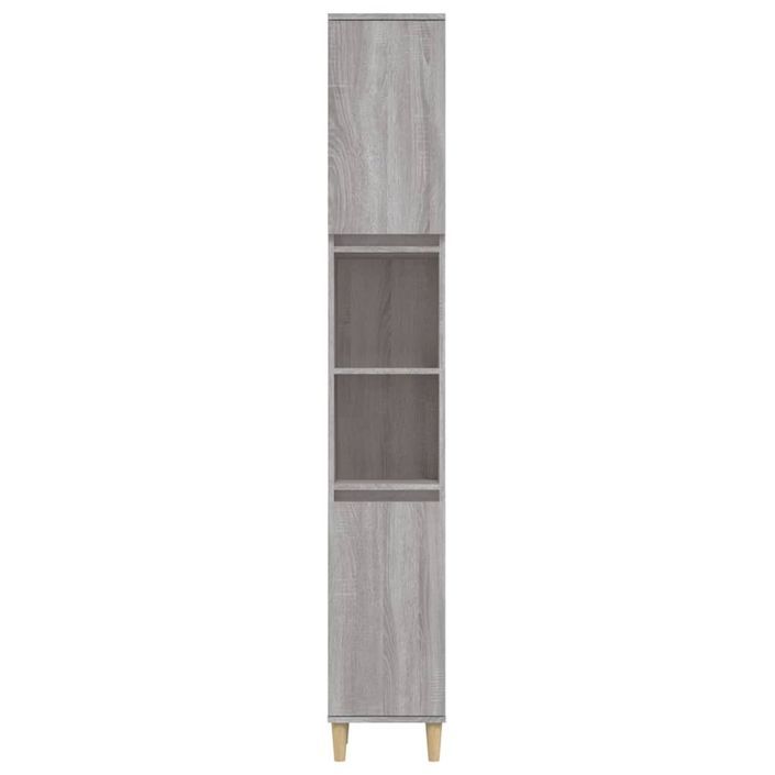 Armoire de bain sonoma gris 30x30x190 cm bois d'ingénierie - Photo n°6