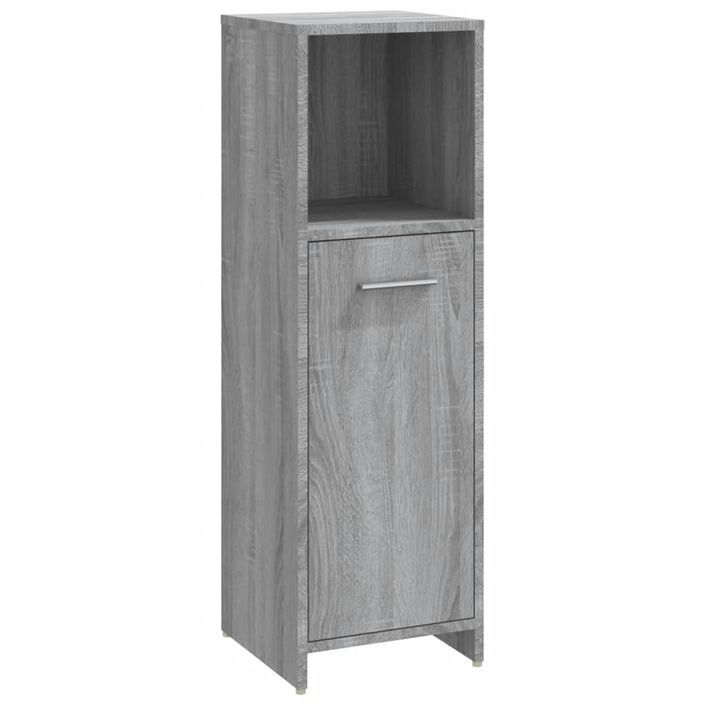 Armoire de bain Sonoma gris 30x30x95 cm Bois d'ingénierie - Photo n°2