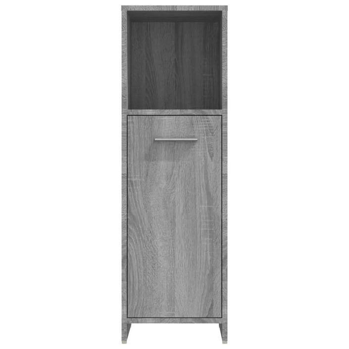 Armoire de bain Sonoma gris 30x30x95 cm Bois d'ingénierie - Photo n°6