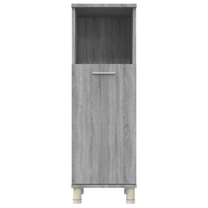 Armoire de bain Sonoma gris 30x30x95 cm Bois d'ingénierie - Photo n°7