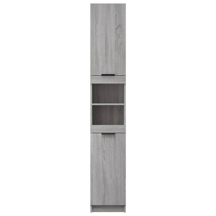 Armoire de bain Sonoma gris 32x34x188,5 cm Bois d'ingénierie - Photo n°7