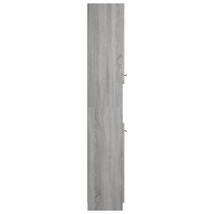 Armoire de bain Sonoma gris 32x34x188,5 cm Bois d'ingénierie - Photo n°9