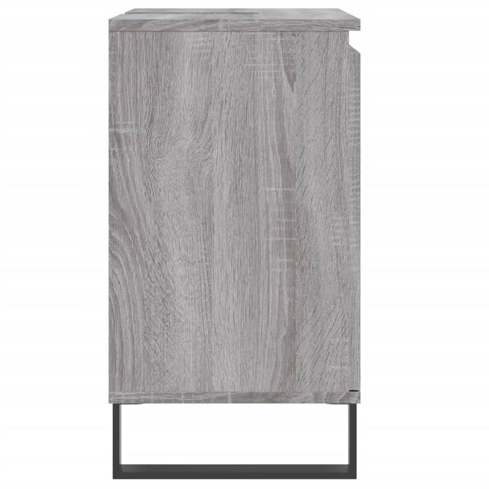 Armoire de bain sonoma gris 58x33x60 cm bois d'ingénierie - Photo n°6