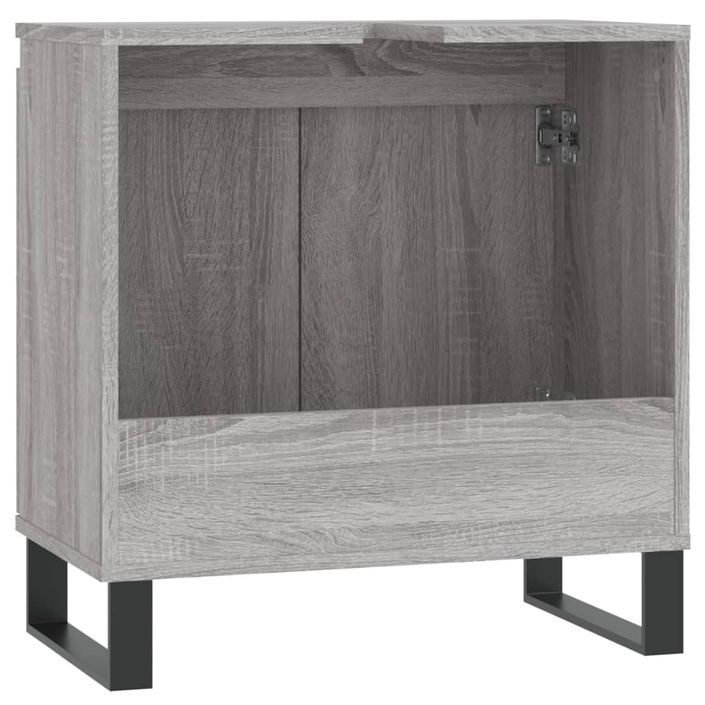 Armoire de bain sonoma gris 58x33x60 cm bois d'ingénierie - Photo n°7