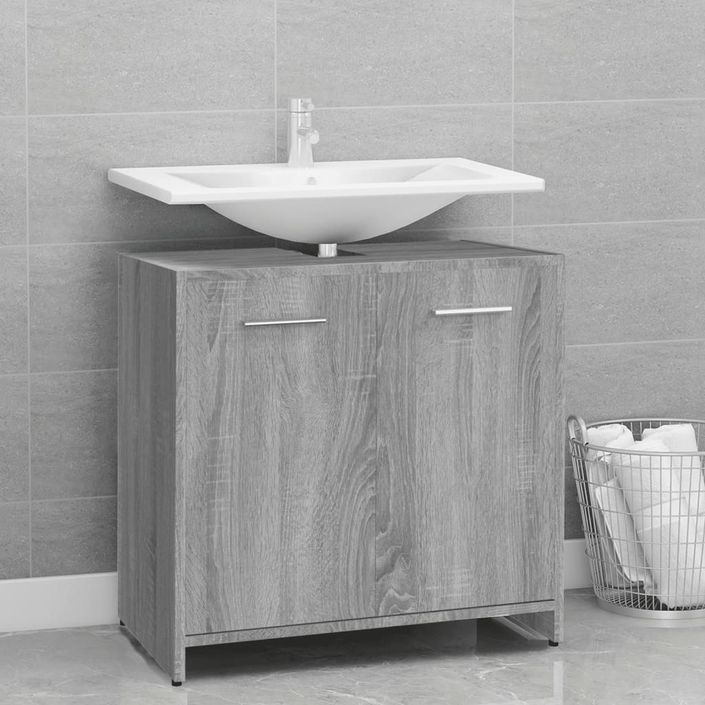 Armoire de bain Sonoma gris 60x33x60 cm Bois d'ingénierie - Photo n°1