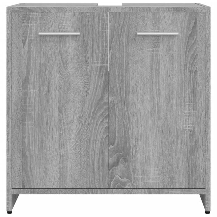 Armoire de bain Sonoma gris 60x33x60 cm Bois d'ingénierie - Photo n°5