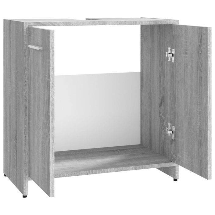 Armoire de bain Sonoma gris 60x33x60 cm Bois d'ingénierie - Photo n°6