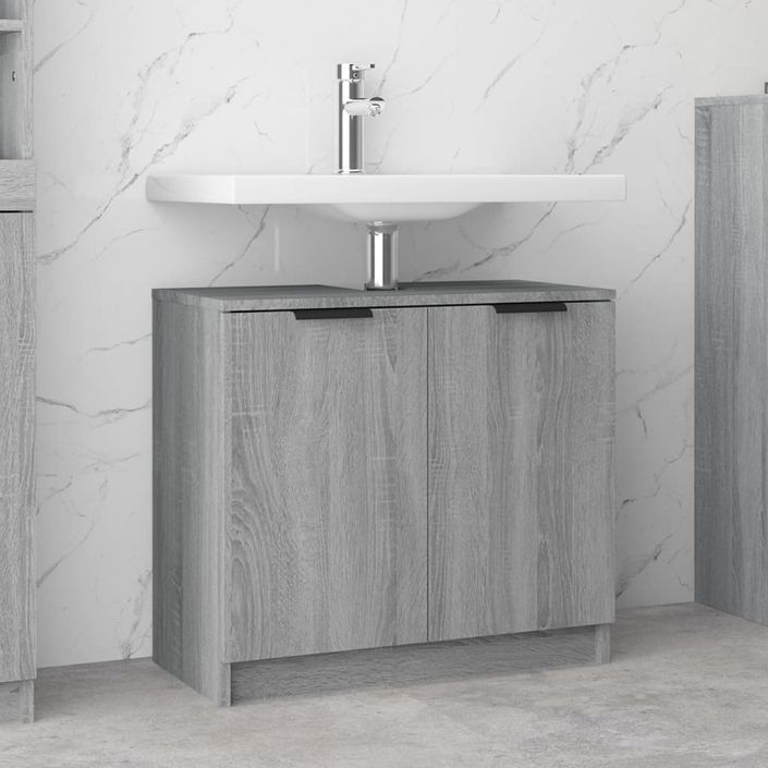 Armoire de bain Sonoma gris 64,5x33,5x59 cm Bois d'ingénierie - Photo n°1