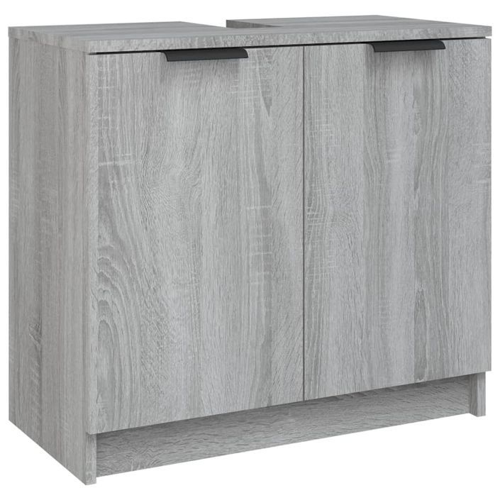 Armoire de bain Sonoma gris 64,5x33,5x59 cm Bois d'ingénierie - Photo n°2