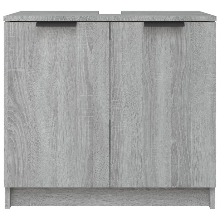 Armoire de bain Sonoma gris 64,5x33,5x59 cm Bois d'ingénierie - Photo n°7