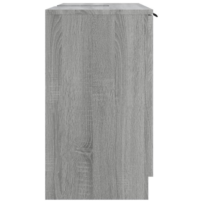 Armoire de bain Sonoma gris 64,5x33,5x59 cm Bois d'ingénierie - Photo n°8