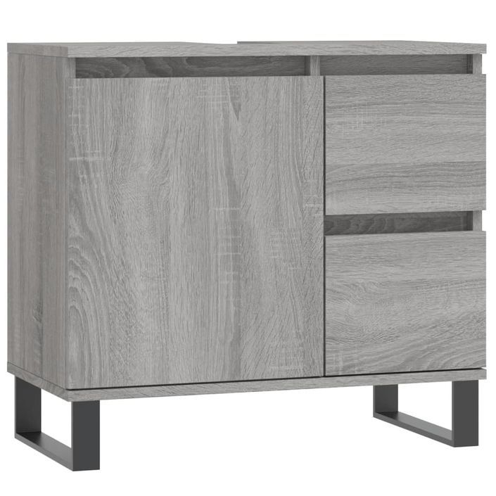 Armoire de bain sonoma gris 65x33x60 cm bois d'ingénierie - Photo n°1