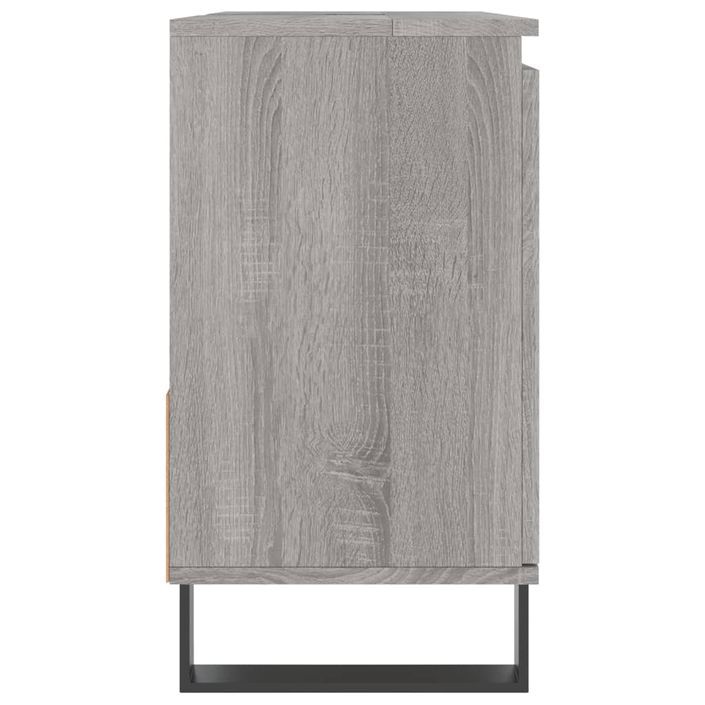 Armoire de bain sonoma gris 65x33x60 cm bois d'ingénierie - Photo n°6