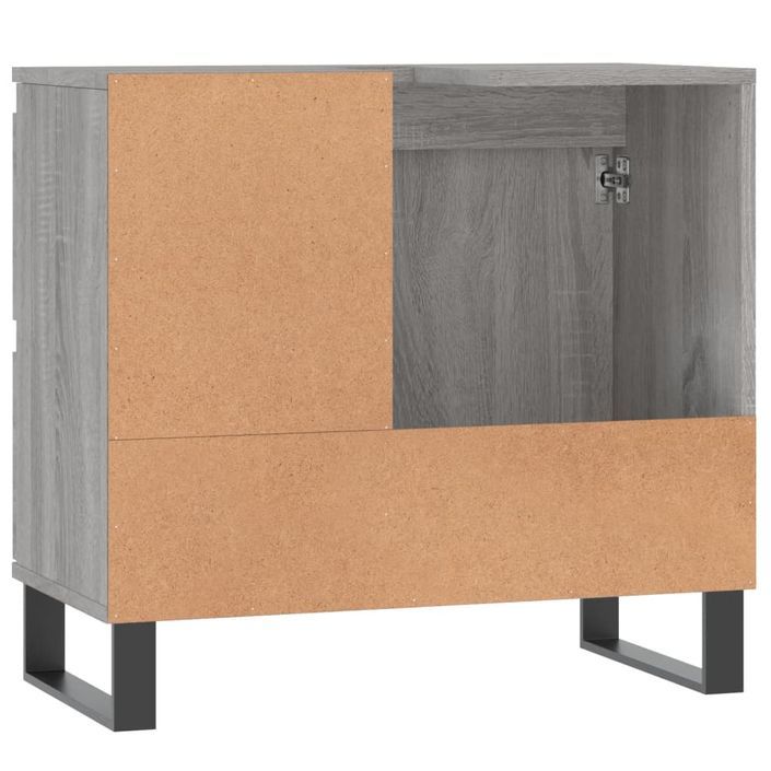 Armoire de bain sonoma gris 65x33x60 cm bois d'ingénierie - Photo n°7