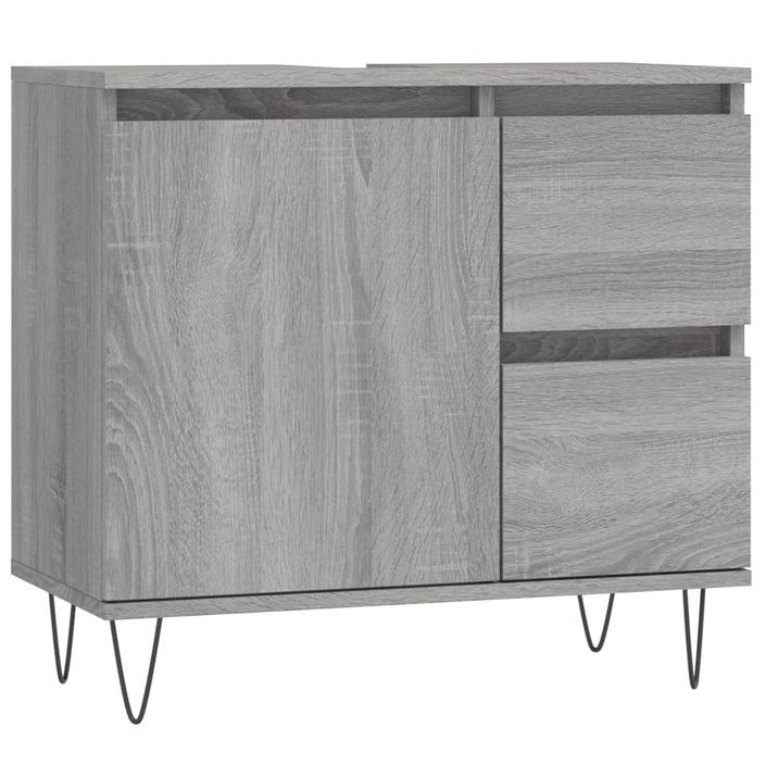 Armoire de bain sonoma gris 65x33x60 cm bois d'ingénierie - Photo n°1