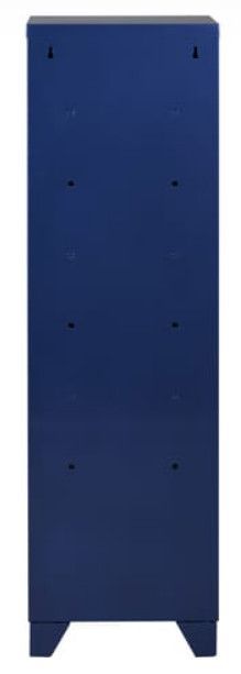 Armoire de bureau 3 portes métal bleu nuit nacré Pascal - Photo n°4