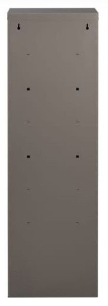 Armoire de bureau 4 portes métal gris nacré Ebano - Photo n°2