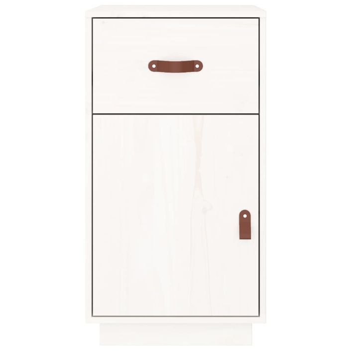 Armoire de bureau Blanc 40x50x75 cm Bois massif de pin - Photo n°6