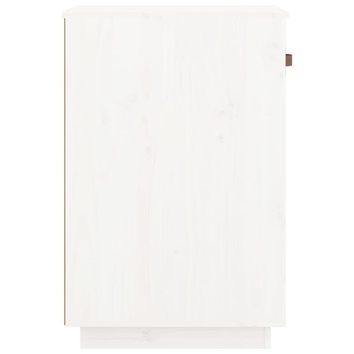 Armoire de bureau Blanc 40x50x75 cm Bois massif de pin - Photo n°7