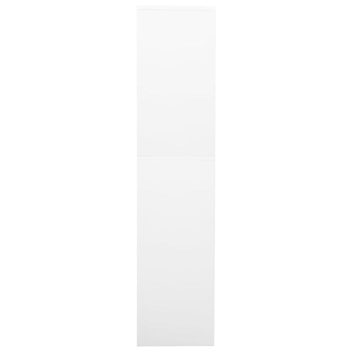 Armoire de bureau Blanc 90x40x180 cm Acier et verre trempé - Photo n°7
