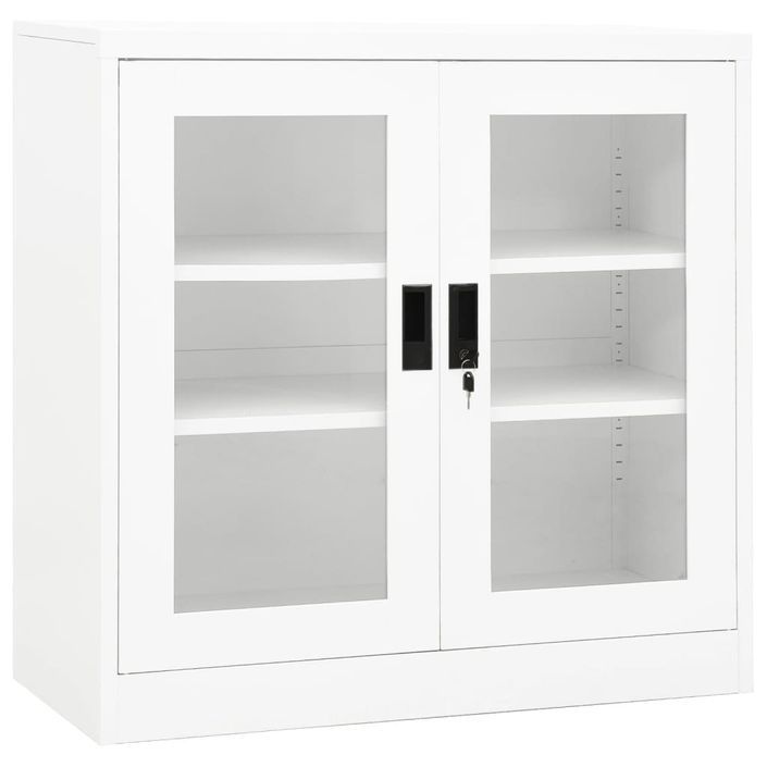 Armoire de bureau Blanc 90x40x90 cm Acier - Photo n°1