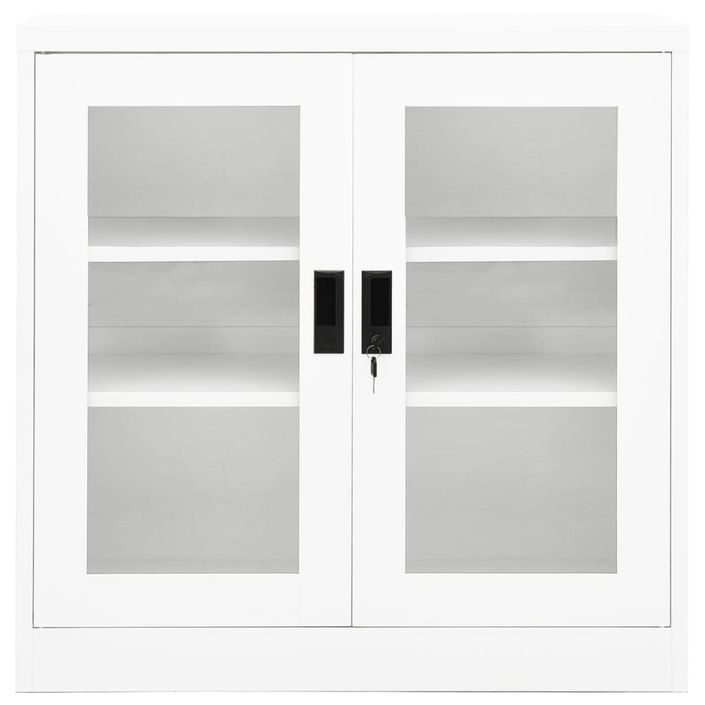 Armoire de bureau Blanc 90x40x90 cm Acier - Photo n°2