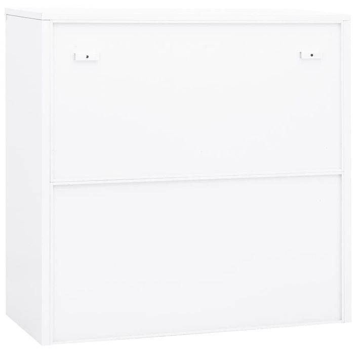 Armoire de bureau Blanc 90x40x90 cm Acier - Photo n°4