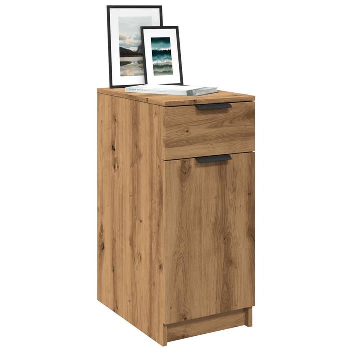 Armoire de bureau chêne artisanal 33x50x75 cm bois d'ingénierie - Photo n°1