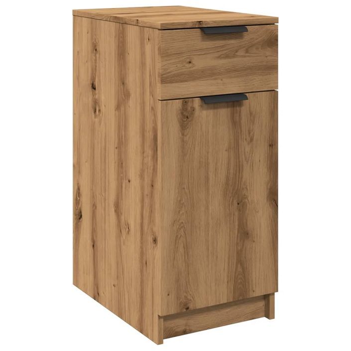 Armoire de bureau chêne artisanal 33x50x75 cm bois d'ingénierie - Photo n°2