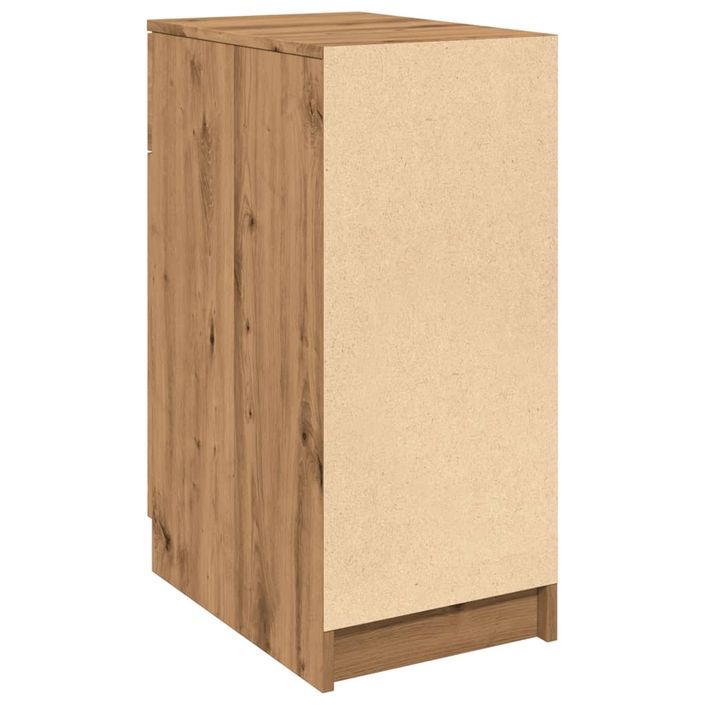 Armoire de bureau chêne artisanal 33x50x75 cm bois d'ingénierie - Photo n°7