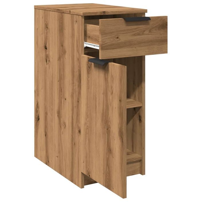 Armoire de bureau chêne artisanal 33x50x75 cm bois d'ingénierie - Photo n°8