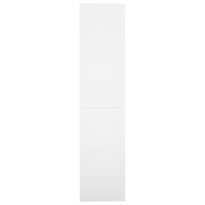 Armoire de bureau et porte coulissante Blanc 90x40x180 cm Acier 2 - Photo n°4