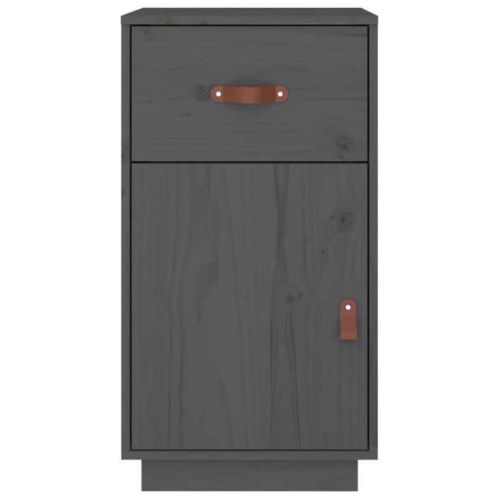 Armoire de bureau Gris 40x50x75 cm Bois massif de pin - Photo n°6