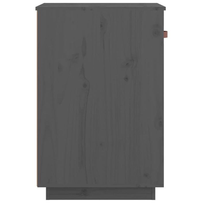 Armoire de bureau Gris 40x50x75 cm Bois massif de pin - Photo n°7