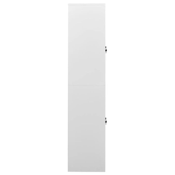 Armoire de bureau Gris clair 90x40x180 cm Acier 4 - Photo n°3