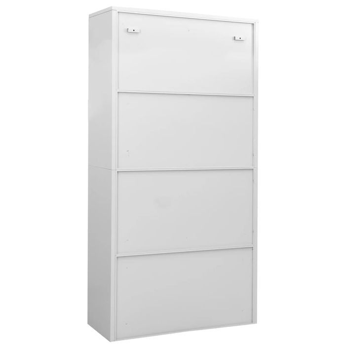 Armoire de bureau Gris clair 90x40x180 cm Acier 4 - Photo n°4