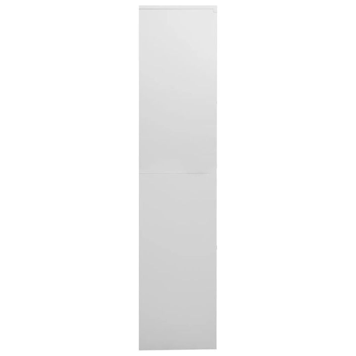 Armoire de bureau Gris clair 90x40x180 cm Acier et verre trempé 2 - Photo n°4