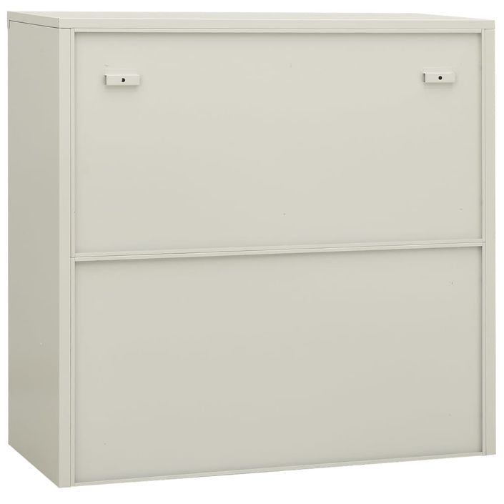 Armoire de bureau Gris clair 90x40x90 cm Acier - Photo n°4