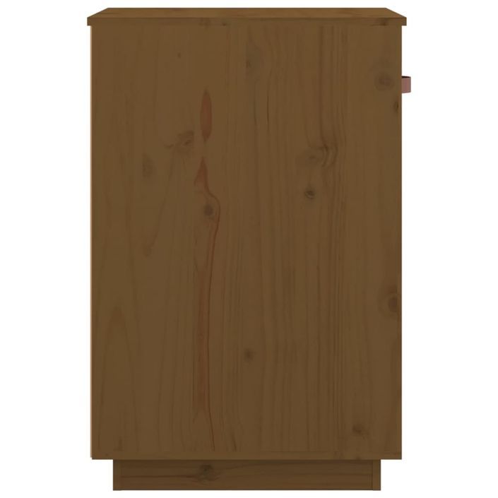 Armoire de bureau Marron miel 40x50x75 cm Bois massif de pin - Photo n°7