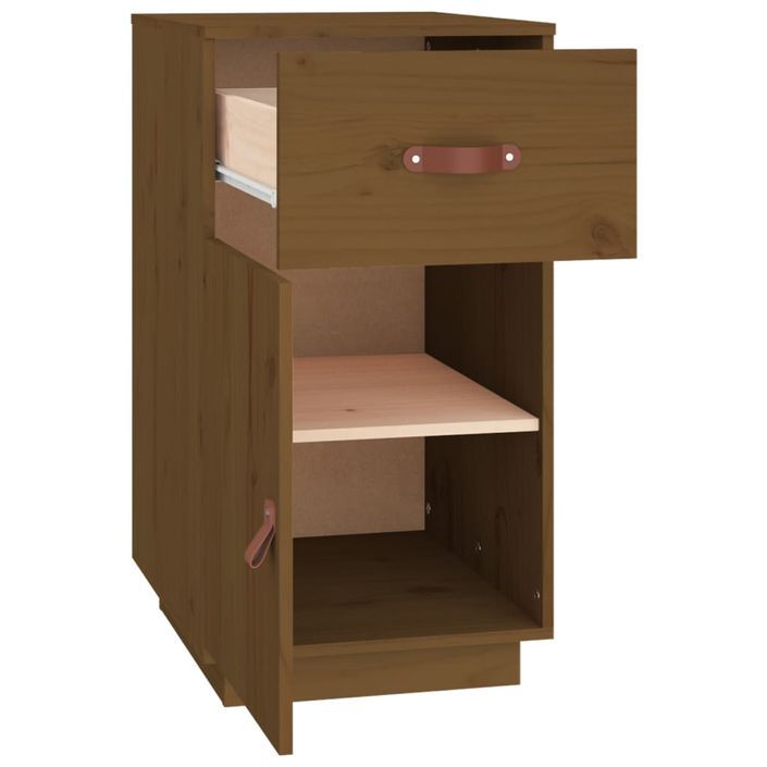 Armoire de bureau Marron miel 40x50x75 cm Bois massif de pin - Photo n°8