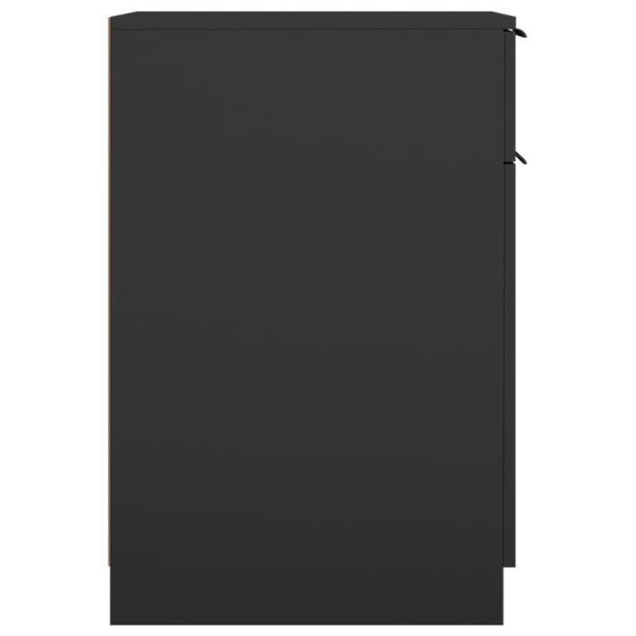 Armoire de bureau noir 33,5x50x75 cm bois d'ingénierie - Photo n°8