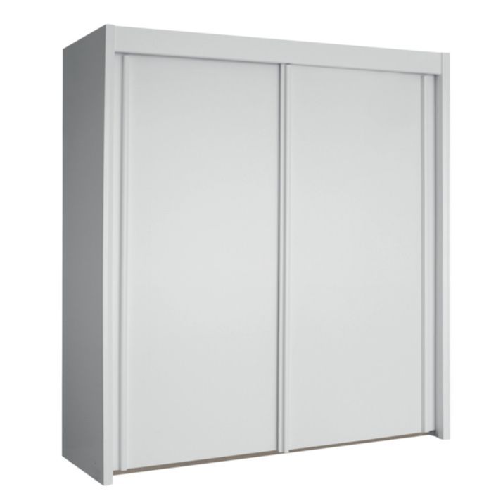 Armoire de chambre 2 portes coulissantes blanche Royal 181 cm - Photo n°1